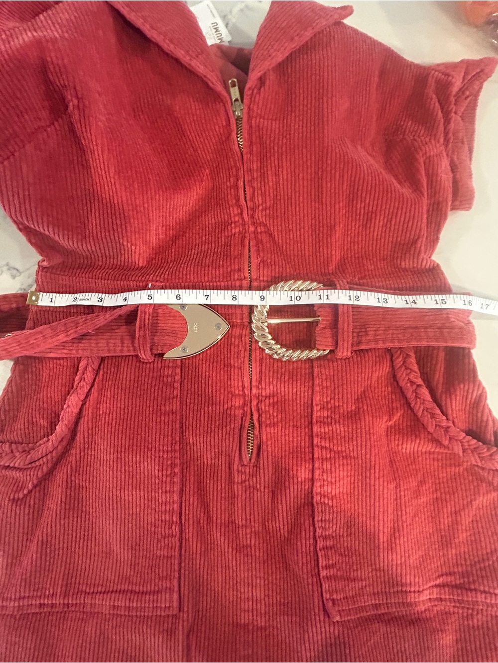 Show Me Your MuMu Outlaw Dress in Rose Corduroy size medium NWT - Picture 9 of 9
